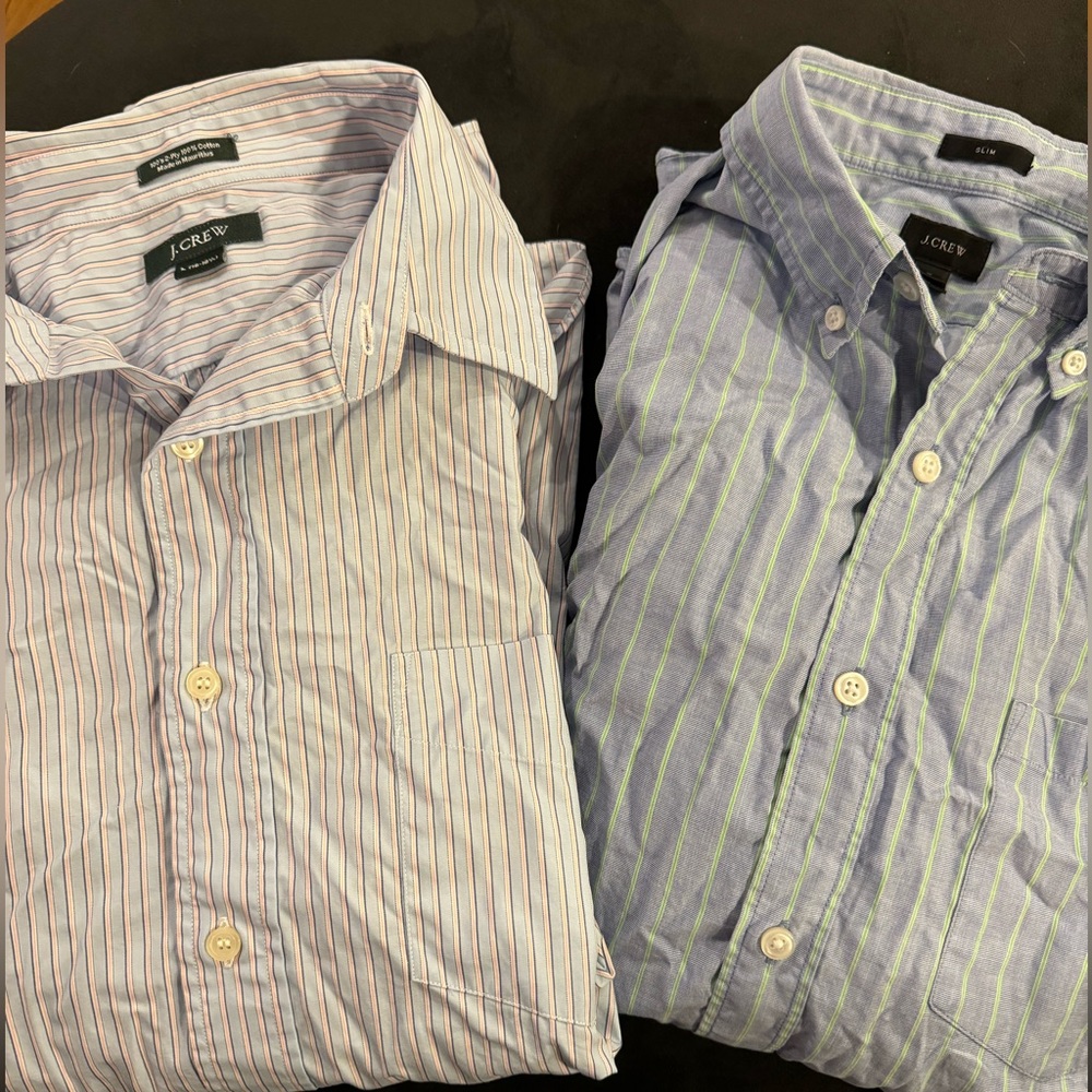 J-crew men’s size Large tops worn once $35 for both